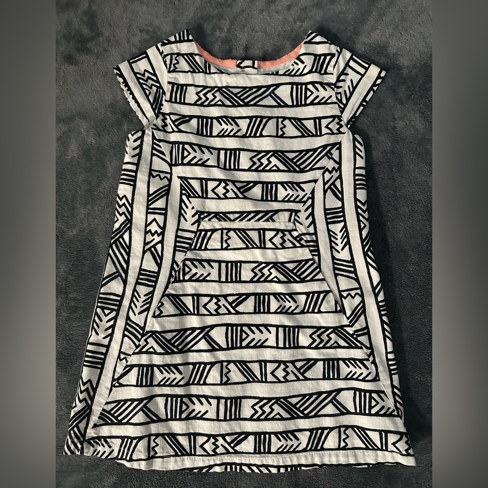 Genuine Kids Black and White Geometric Dress